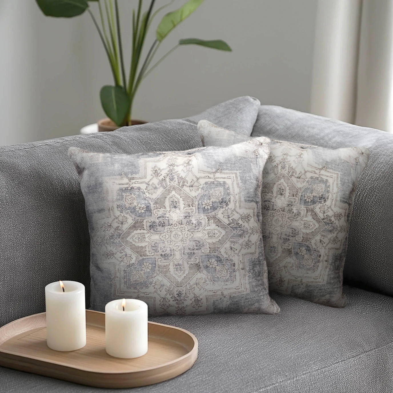 Savannah Cilantro Cushion (With Feather Insert)